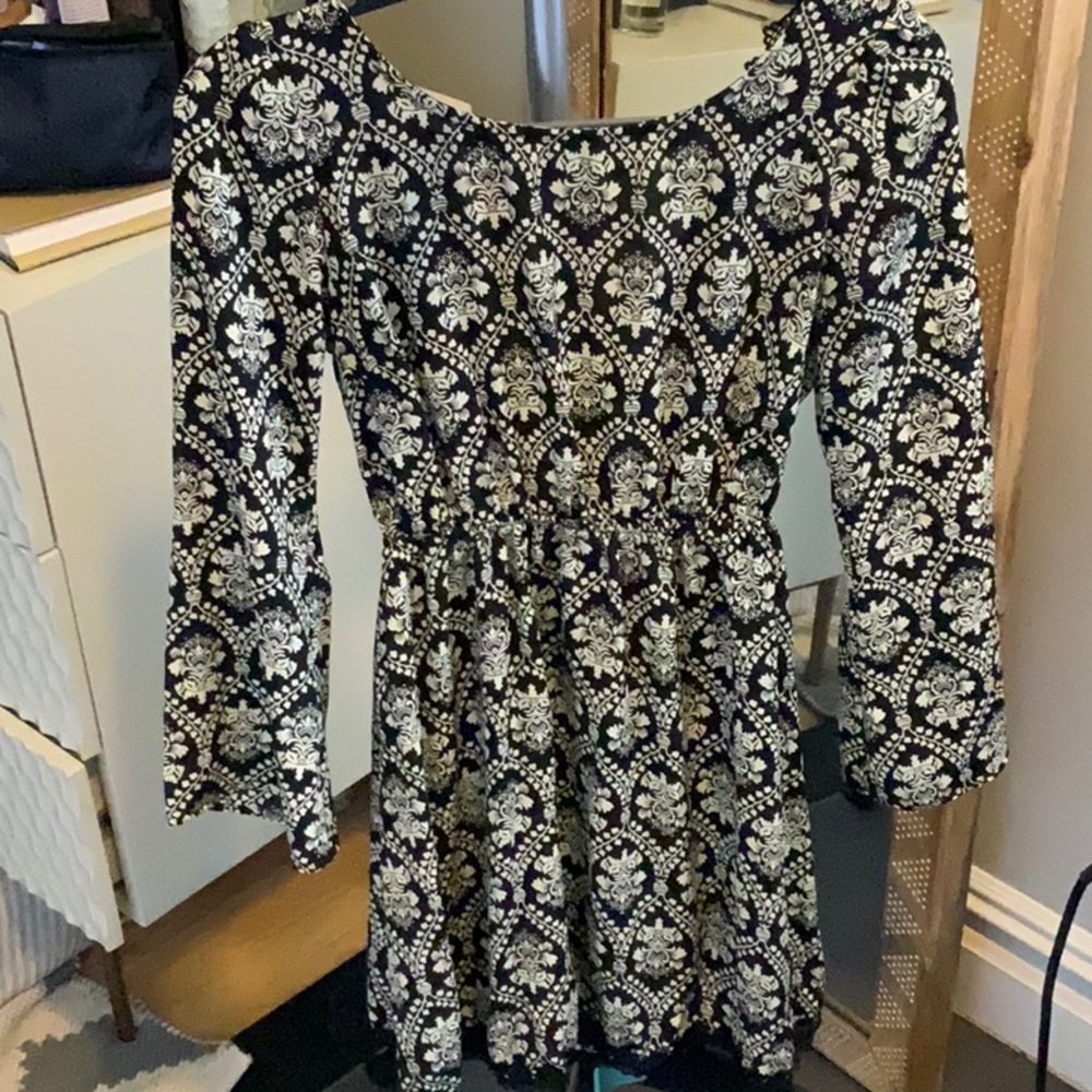 Patterned Dress with Back detailing